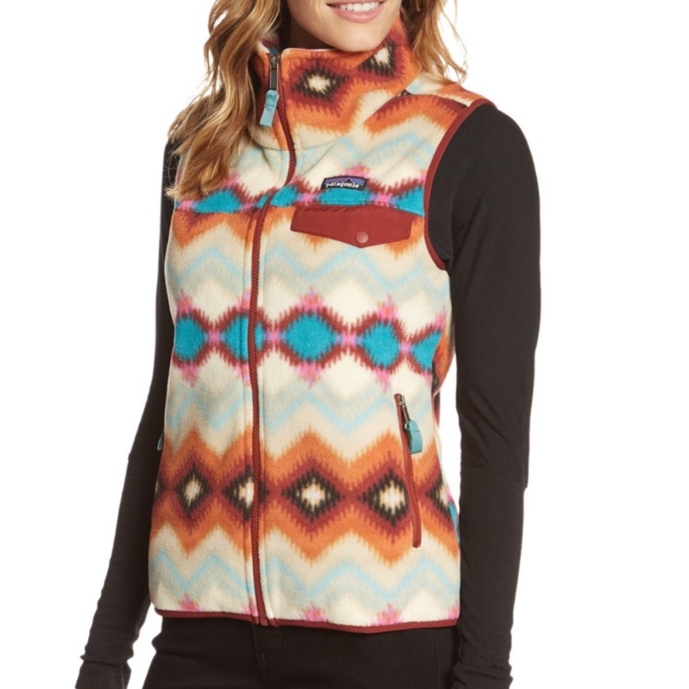 Patagonia Synchilla Vest- Colorful Aztec print